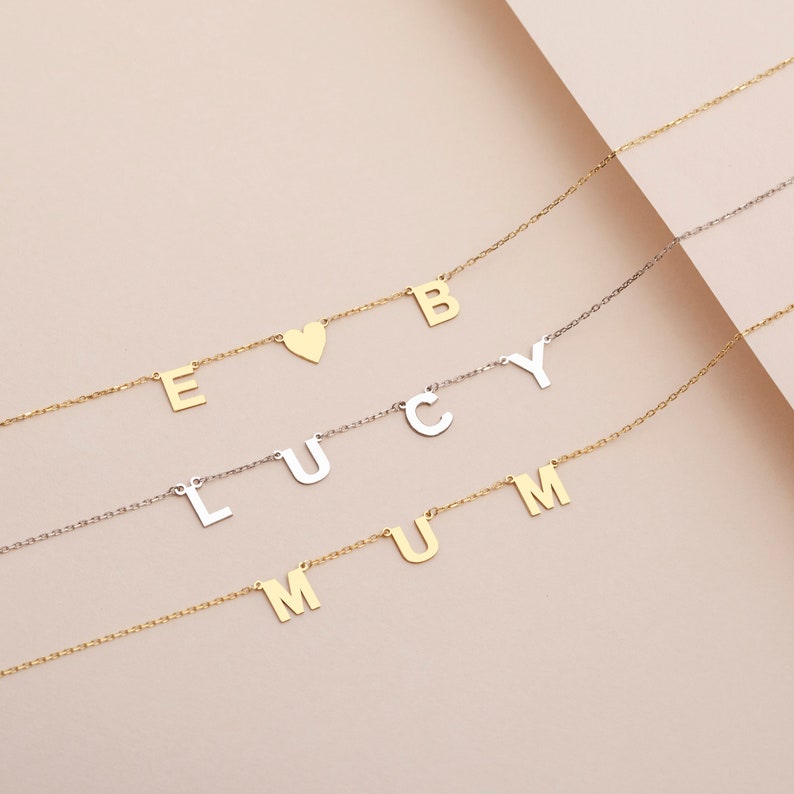 evil eye initial necklace, silver letter necklace, silver initial necklace, solid gold necklace, minimalist necklace, dainty necklace, personalized gift for mom, gift for her, personalized birthday gift, heart necklace, Christmas gift