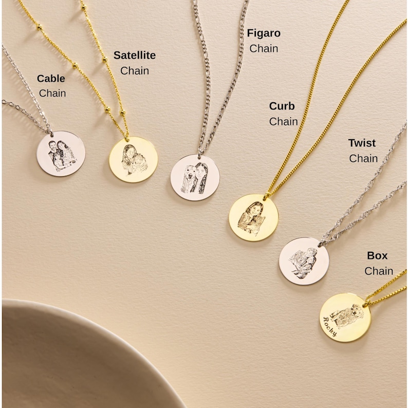 Sterling Silver Engraved Family Photo Necklace – Personalized Keepsake ...