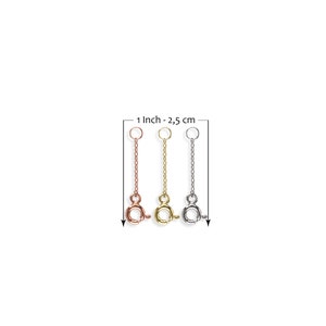 Gold Chain Extender - Silver Necklace Extender - Bracelet Extender - 1 inch - 2 inches - 4 inches