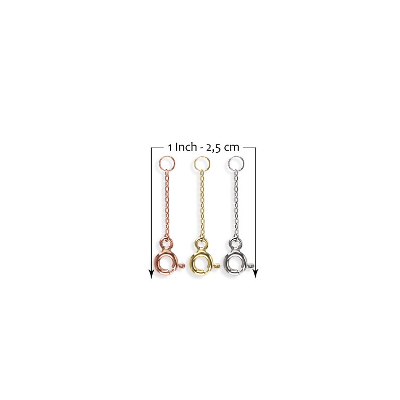 Gold Chain Extender - Silver Necklace Extender - Bracelet Extender - 1 inch - 2 inches - 4 inches