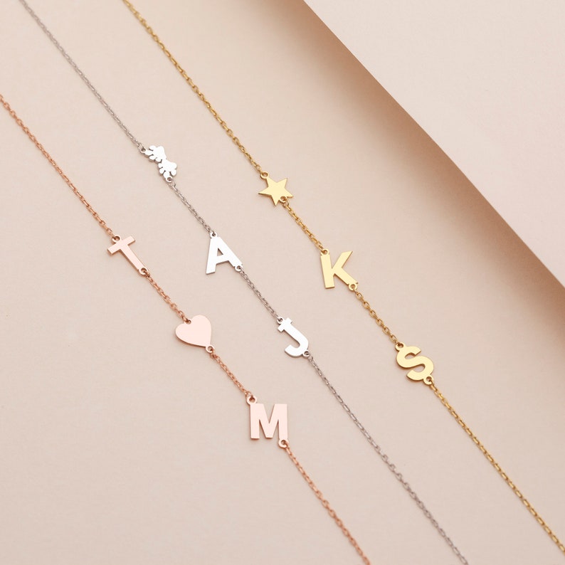 evil eye initial necklace, silver letter necklace, silver initial necklace, solid gold necklace, minimalist necklace, dainty necklace, personalized gift for mom, gift for her, personalized birthday gift, heart necklace, Christmas gift