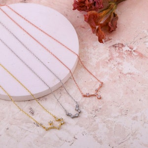 zodiac necklace, personalised astrology necklace,  dainty jewellery, minimalist necklace, leo, cancer, constellation, celestial, scorpio, sagittarius, horoscope necklace, capricorn, aquarius, libra, aries, taurus, pisces, gemini, Christmas gift