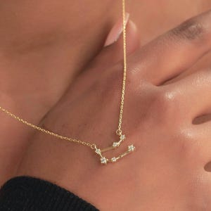 Zodiac Necklace Jewelry, Star Sign Constellation Necklace, Aries, Taurus, Leo, Libra, Virgo Necklace, Birthday Gift for Her, Christmas Gift
