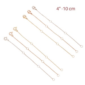 Gold Chain Extender - Silver Necklace Extender - Bracelet Extender - 1 inch - 2 inches - 4 inches
