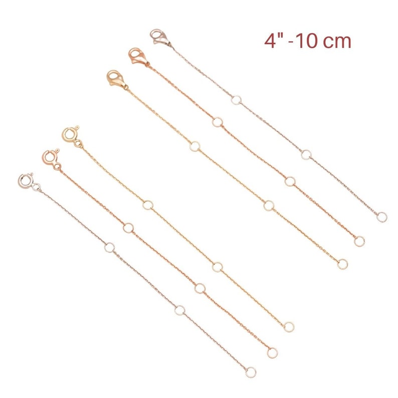 Gold Chain Extender - Silver Necklace Extender - Bracelet Extender - 1 inch - 2 inches - 4 inches