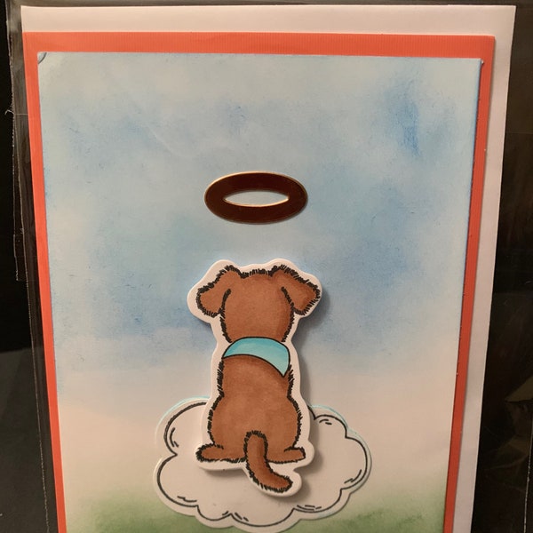 Pet loss, sympathy greeting card