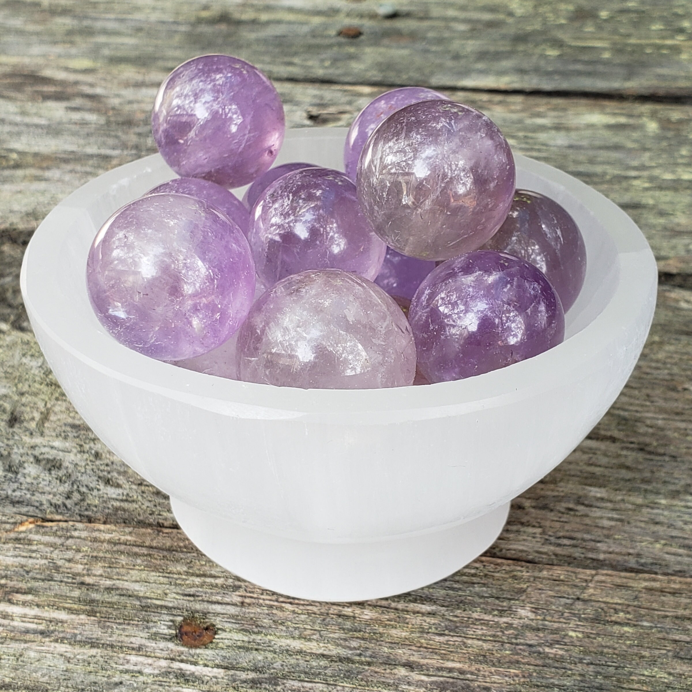 Large Selenite Charging Bowl with Base White Etsy