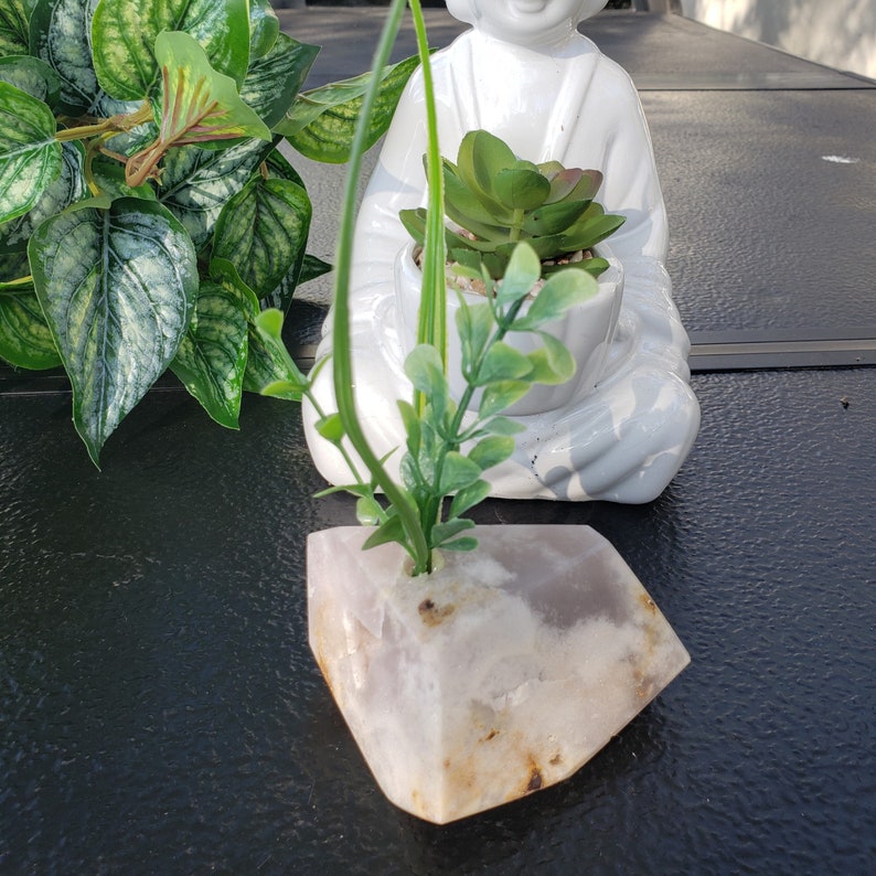 Pink Amethyst Facet Planter