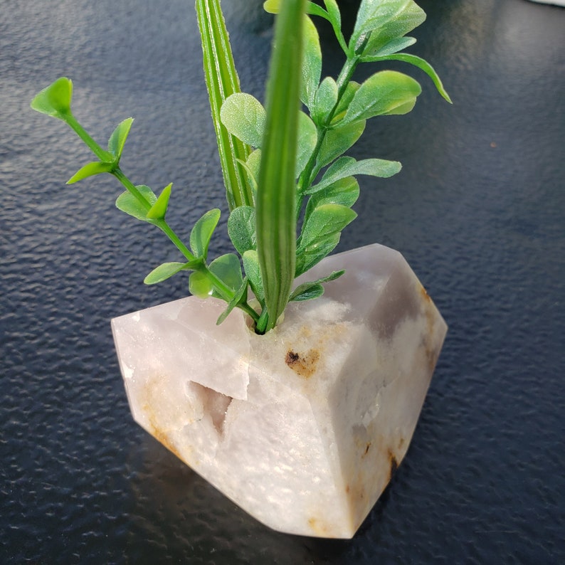 Pink Amethyst Facet Planter