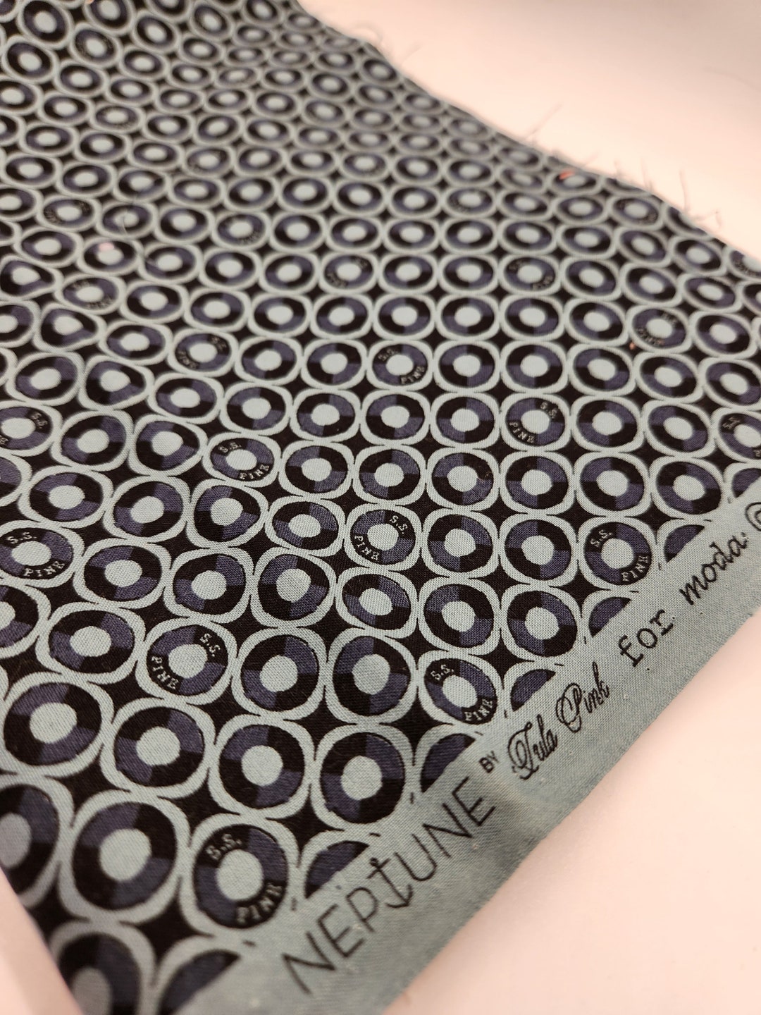 Lifepreserver Dark Neptune by Tula Pink Cotton Fabric by Etsy