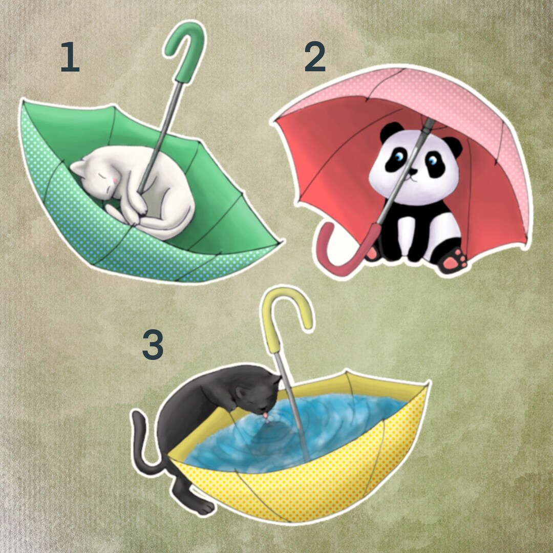thumbnail image 2 of Cat & Jack Toddler Stick Umbrella – Blue & White Stripes, For Girls 2 of 5