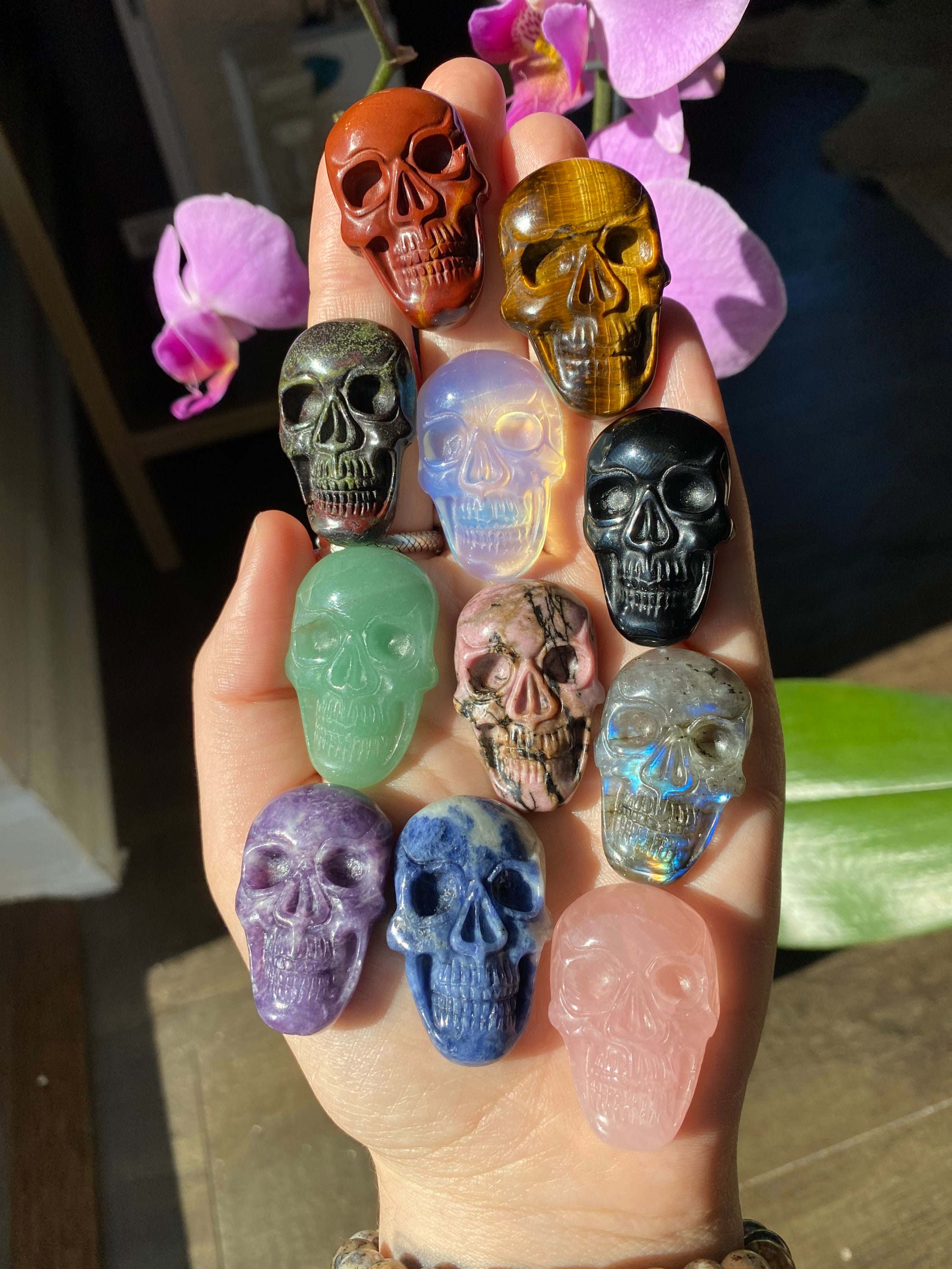 Mini Crystal Skulls/ Crystal Skull Carving Gemstone Skulls Etsy