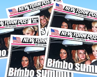 Y2K Bimbo Summit Sticker – 2000s Paparazzi-Core Nostalgia