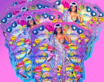 Lil Kim y2k 2000s Glitter Sticker