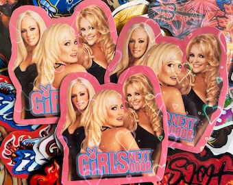 Girls Next Door TV Show Sticker - 2000s Nostalgia, Iconic Playboy Mansion Reality Series