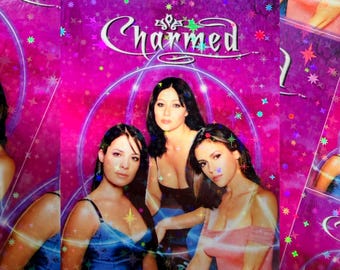 Pegatina de vinilo holográfica con brillantina de Charmed, estilo bruja de los 90