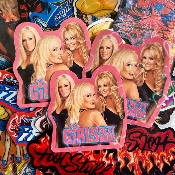 Girls Next Door TV Show Sticker - 2000s Nostalgia, Iconic Playboy Mansion Reality Series