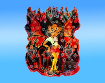 Y2K “Hottie” Sticker – Retro Vending Machine Design, Holographic Valentine’s Gift, 2000s