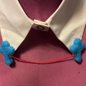 Cross My Heart Collar Chain Sweater Clip Brooches