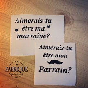 Décalque « demande de parrain / marrain »