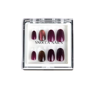 Press on nails | Purple press on nails | short press on nails | Short round press on nails