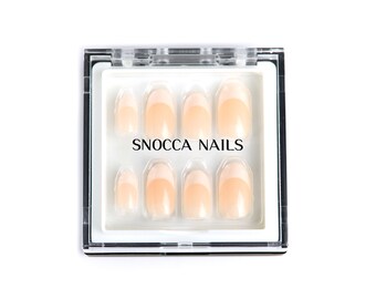French nails | Press on nails | Short French Nails | Nude Nails | Ready to ship press on nails