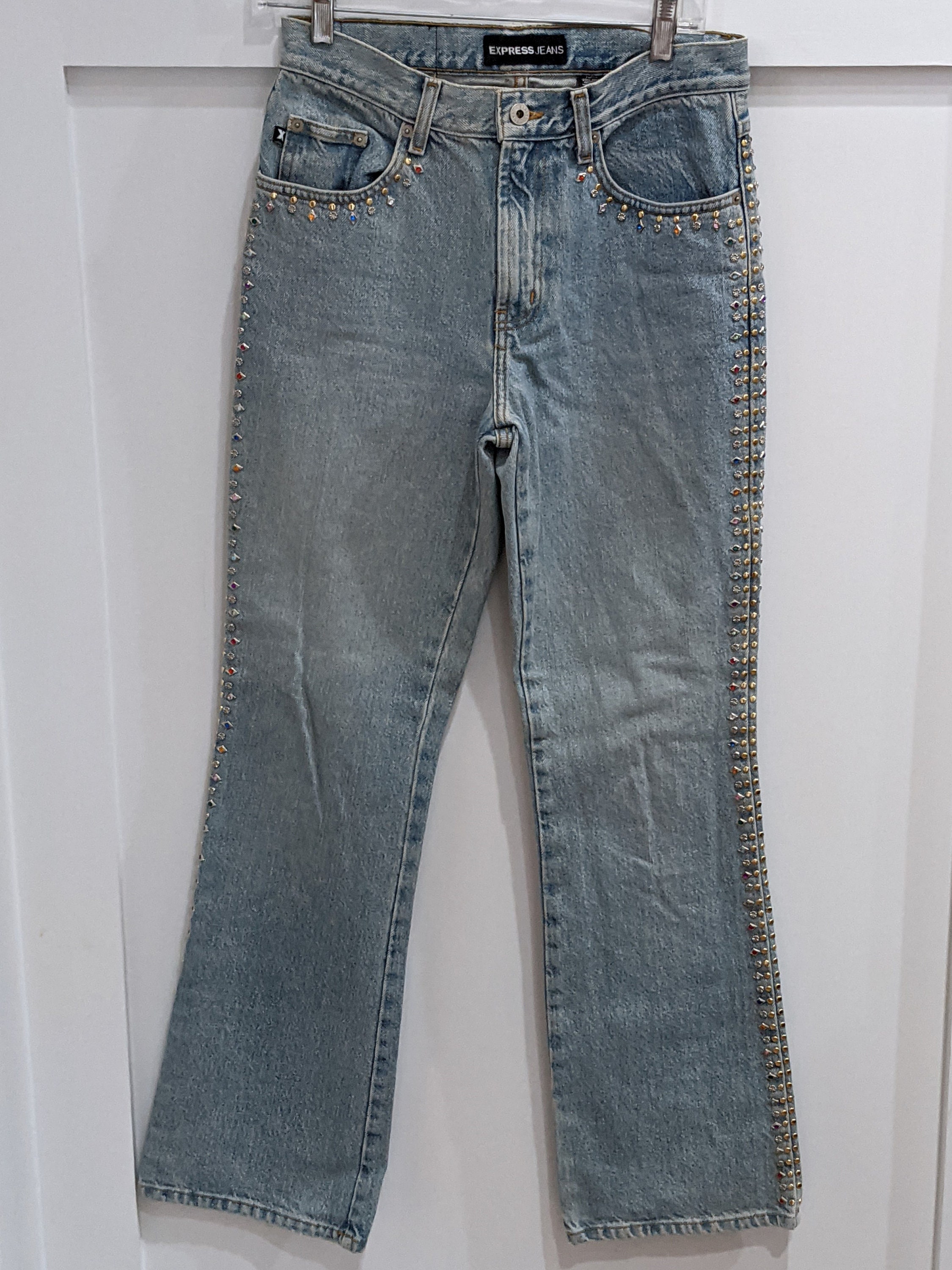 Express Vintage Studded Jeans Size 3/4 | Etsy