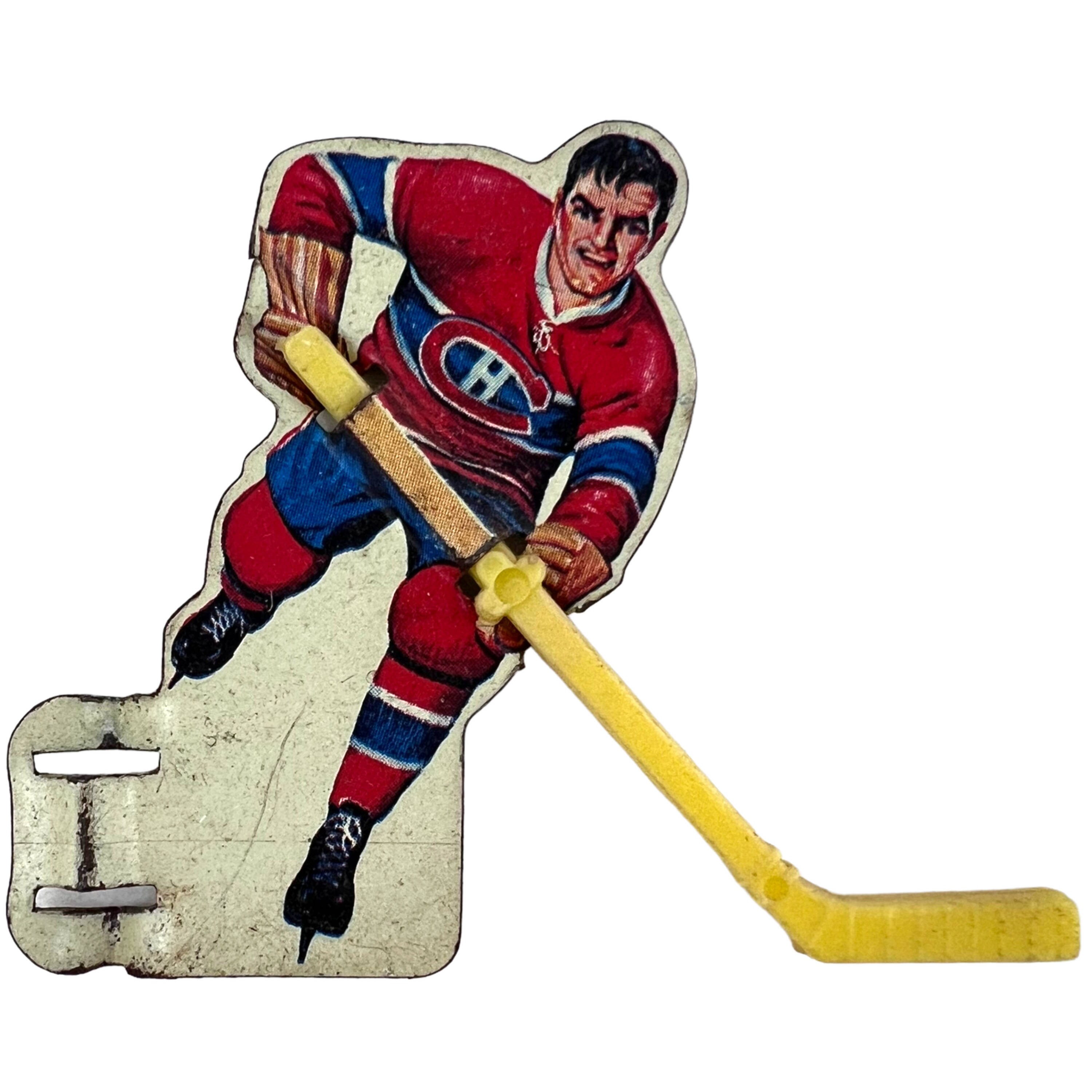 Vintage 1960s Hockey Players Metal With Plastic Sticks for