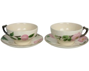 Vintage 1990s Franciscan Desert Rose Cup & Saucer Pair Made in England