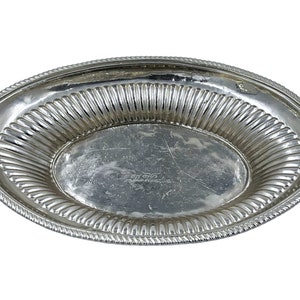 Antique Elkington Silver Bread Tray Windsor Hotel Montreal Serving Bowl 1906