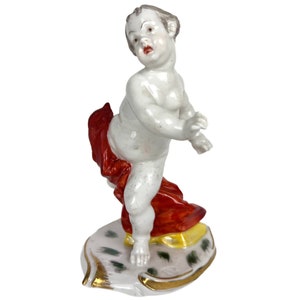 Antique Nymphenburg Porcelain Putto Figurine Franz Anton Bustelli 18th c