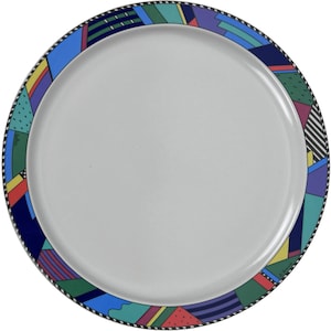 Vintage 1990s Rosenthal Porcelain Memphis Style Metropol Dinner Plate by Barbara Brenner