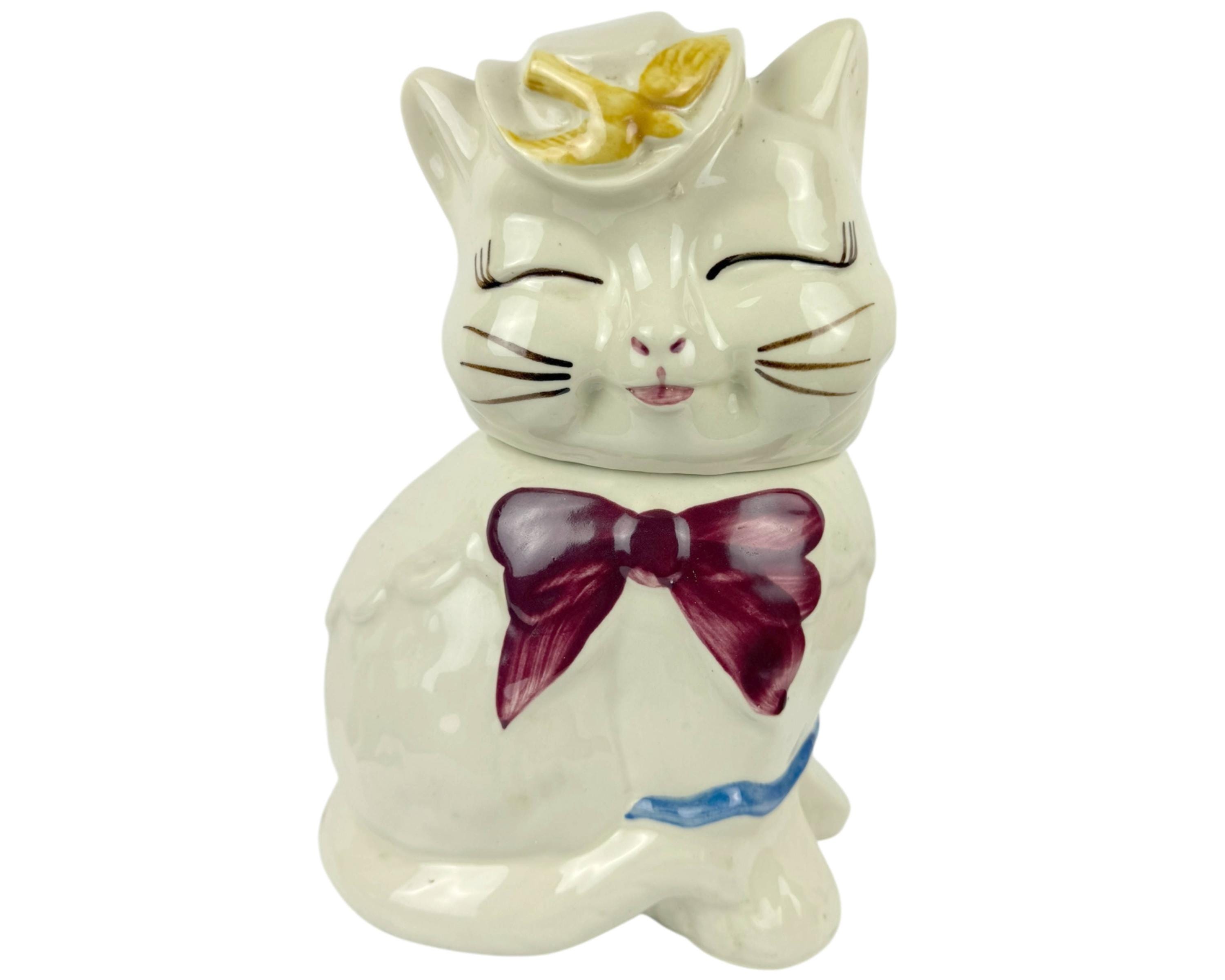 Vintage Shawnee Cookie Jar Puss N Boots Cat Patented 1940s Pottery
