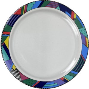 Vintage 1990s Rosenthal Porcelain Memphis Style Metropol Bread & Butter Plate by Barbara Brenner