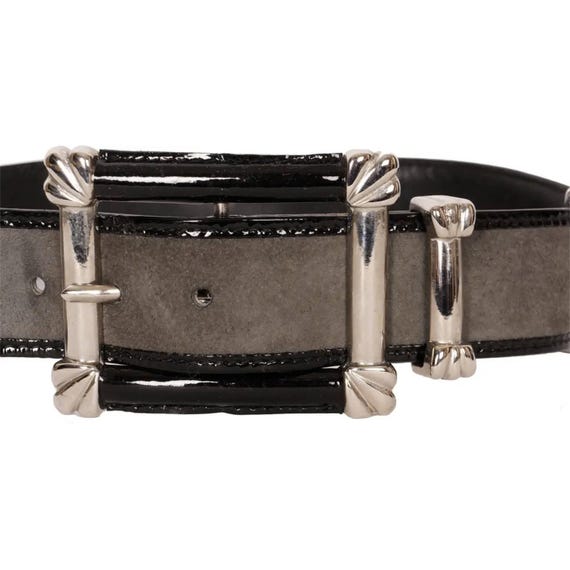 Vintage 80s Escada Gray Suede Leather Belt Ladies Size S - Etsy