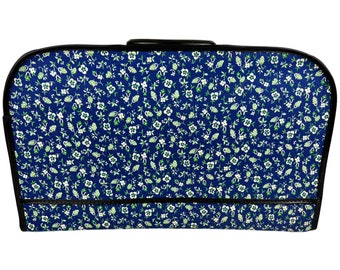 Vintage 1960s Suitcase Floral Printed Carry On Travel Bag Luggage