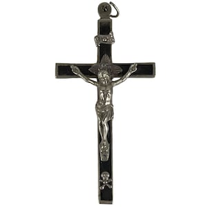 Antique Pectoral Crucifix Cross w Skull & Crossbones Monk Nun Priest