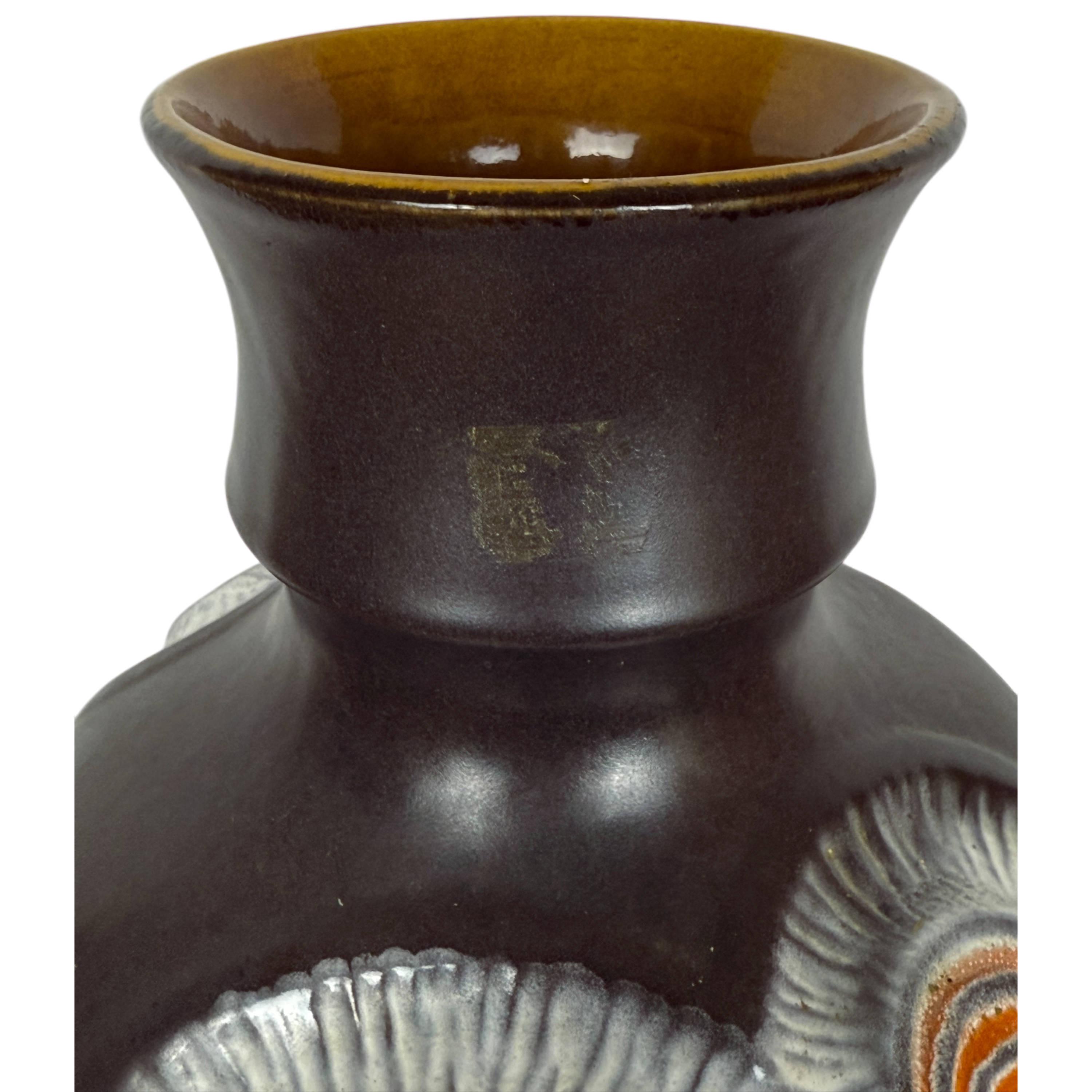 Vintage Bay Keramik Swirl Floor Vase West German Pottery Fat