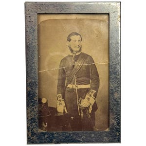 Crimean War Era Soldier Portrait Photo – “E. S. Baker, 22 years” – British or Canadian Colonial Connection
