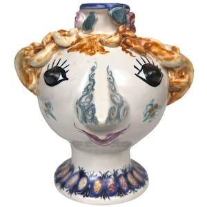 Early Bjorn Wiinblad Head Vase Personally Signed & Dated 1949 Nymolle Denmark