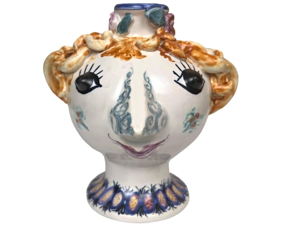 ビョルン・ヴィンブラッド初期のヘッド花瓶、直筆サイン・日付