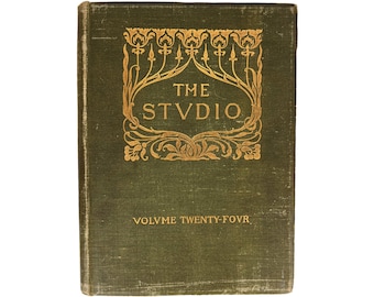 Antike gebundene Kunst Zeitschrift The Studio Band 24 1902