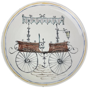 Vintage 1950s Il Quadrifoglio Wall Plate Milvia Italian Ceramic
