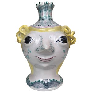 Early Bjorn Wiinblad Head Vase Signed & Dated 1950