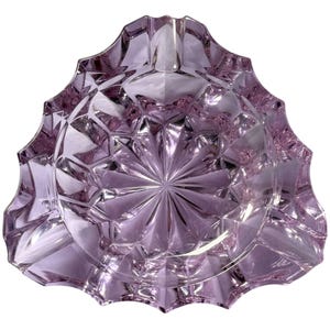 Vintage 1950s Alexandrite Neodymium Glass Ashtray Violet to Ice Blue
