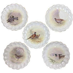 1911 Antique Royal Doulton Game Bird Plates Hand Painted and Signed A Woollam Price Per Plate