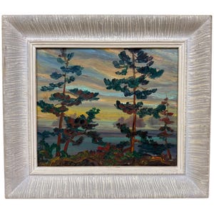 Vintage Oil Painting CW Greer Listed Artist Canadian Group of Seven Influence