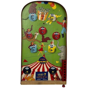 Vintage Lucky 7 Circus Poosh-M-Up Bagatelle Game – Northwestern Products Co