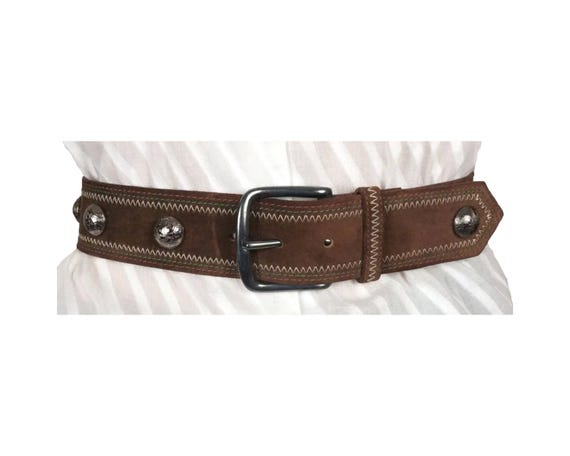 Buy Vintage Yves Saint Laurent Brown Suede Belt Rive Gauche  display picture 1