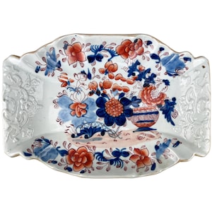 Antique Masons Ironstone Imari Rectangular Dessert Dish Georgian Period Early 19th c